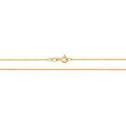 9CT GOLD FINE CLOSE CURB PENDANT CHAIN